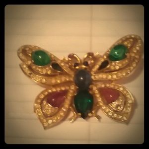Rare india line butterfly brooch
